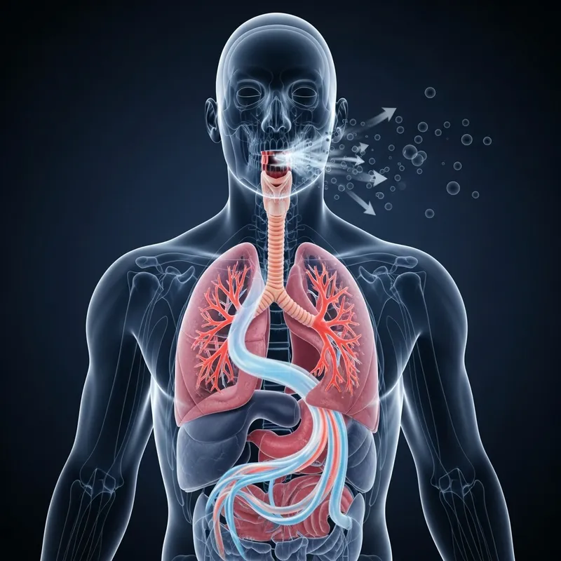 Human Respiratory System: Air Circulating in the Lungs