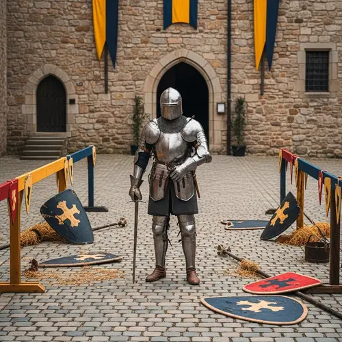 Medieval Knight in Germany | Castle Courtyard Scene
