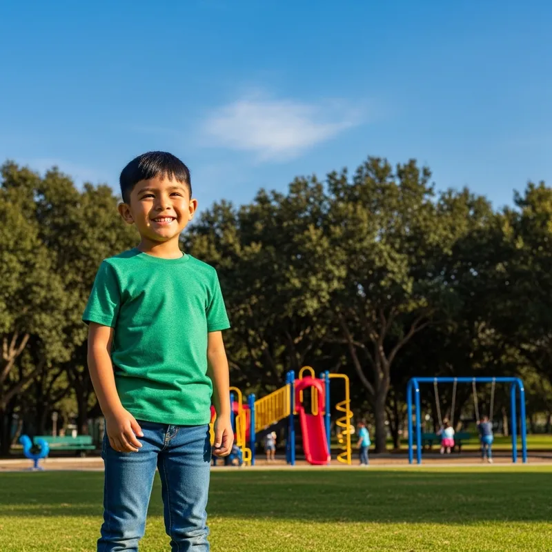 Un Muchacho in a Vibrant Park Scene