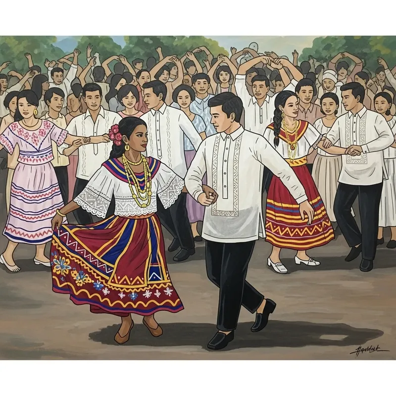 Philippines Bicol Pantomina Dance Painting