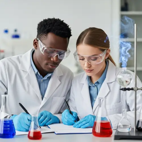 Chemistry Thesis Partnership: Science-Loving Couple in Lab