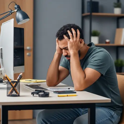 Frustrated Programmer Facing Bug Challenges | Coding Distress