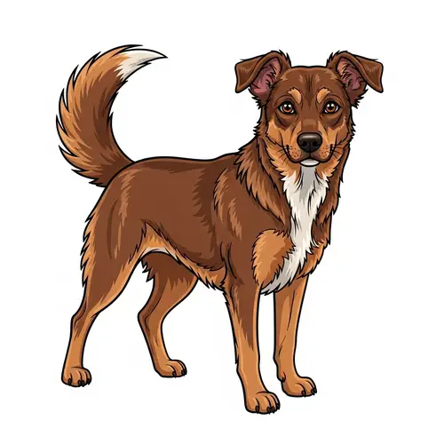 Chestnut-Brown Medium-Sized Dog | Loyal & Friendly Pet