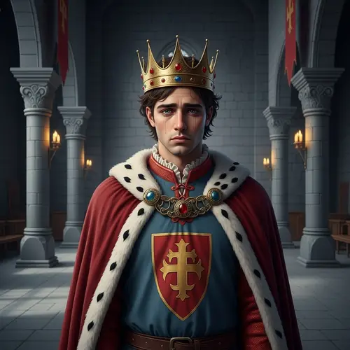 Melancholic Prince in Empty Castle Hall | Royal Sorrow