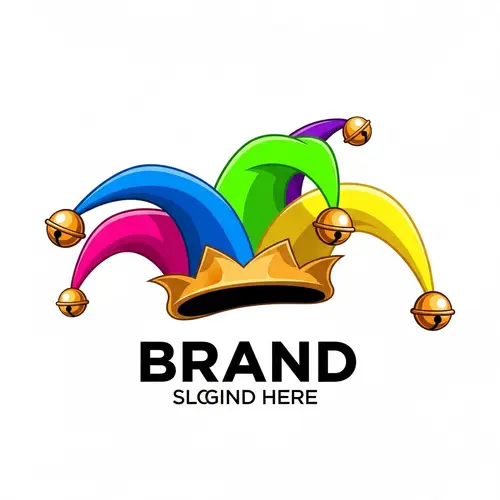 Colorful & Playful Jester Hat Logo | Brand Identity