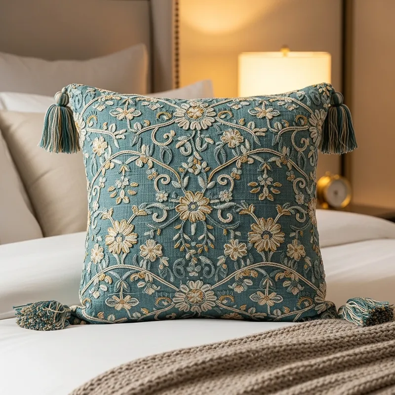 Luxurious Plush Pillow in Soft Colors