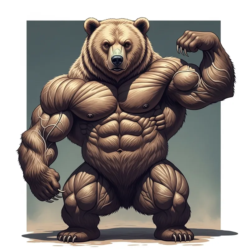 Incredible Grizzly Bear Muscle Definition