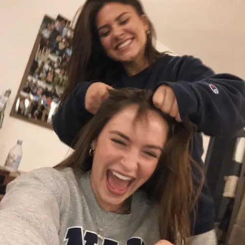 College Friends Laughing in Blurry iPhone Shot