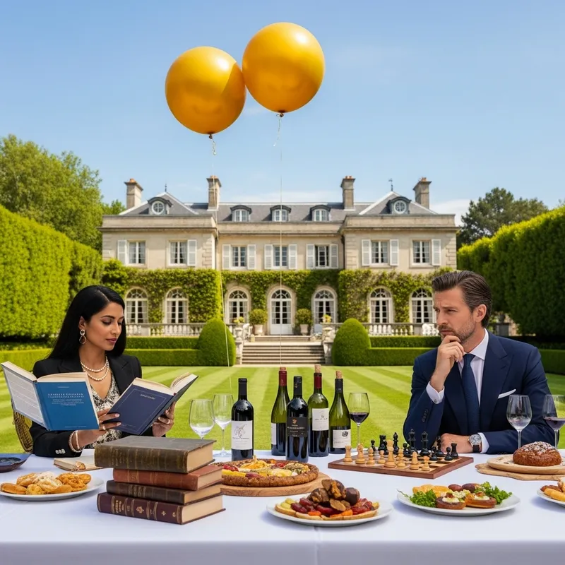 Luxurious Lifestyle - Grand Mansion, Elegance & Gourmet Delights Luxurious Lifestyle - Grand Mansion, Elegance & Gourmet Delights