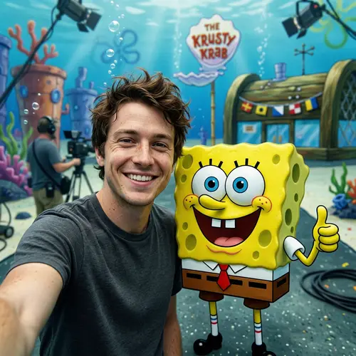 Selfie with SpongeBob: Ultra-Realistic Capture