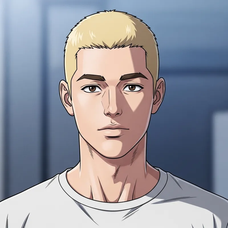 Blonde Male with Short Hair and Brown Eyes Blonde Male with Short Hair and Brown Eyes