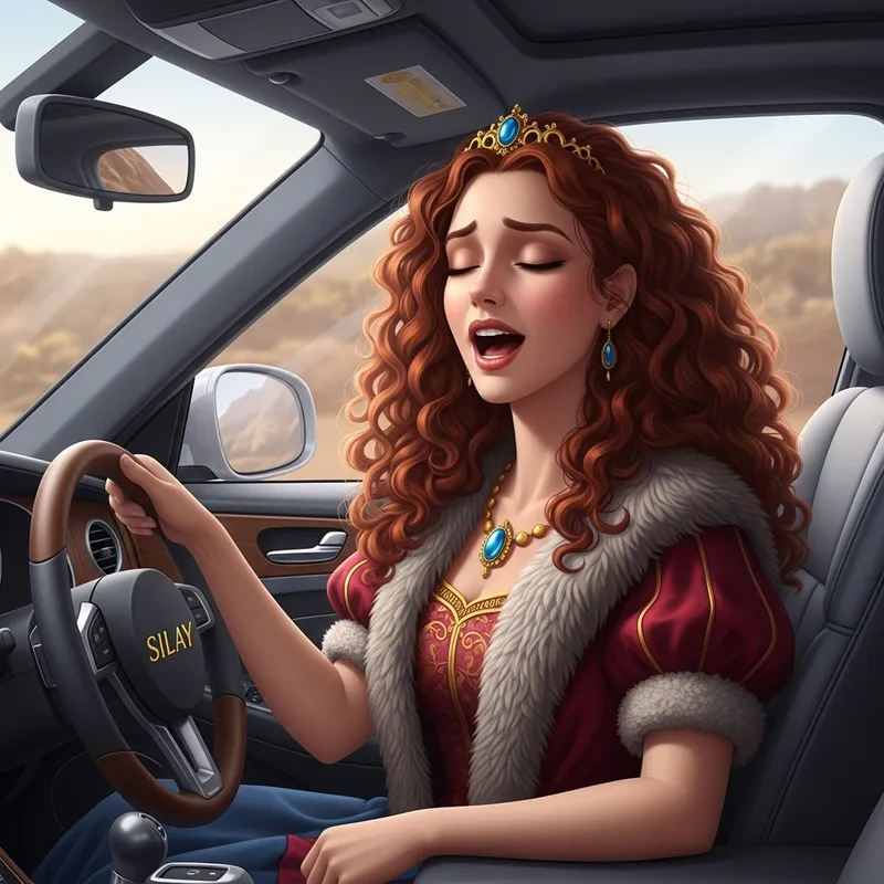 Passionate Red-Haired Princess Singing in Luxury Car | Silay
