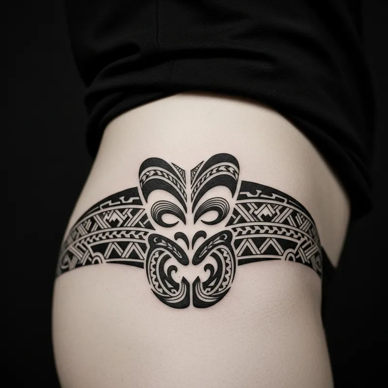 Intricate Maori Tribal Cover-Up Tattoo Design