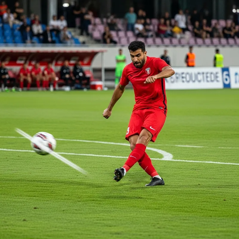 Spectacular Long-range Goal by Middle Eastern Soccer Player