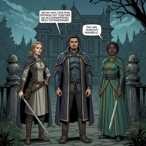 Eleanor, Griffin, Lady Marabelle: Bringing Peace to Shadows' Manor