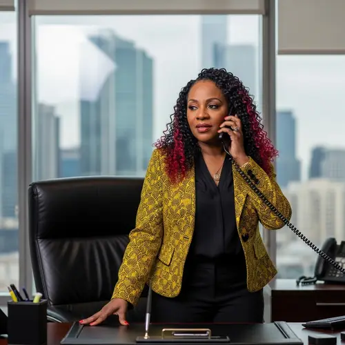 Powerful African American CEO in Stylish Business Suit | Luxury Office Portrait