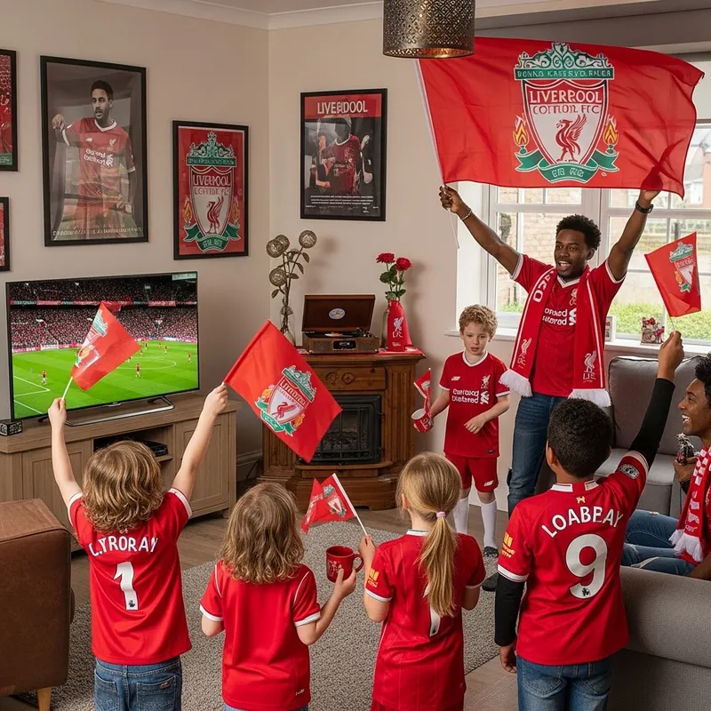 Liverpool FC Rock and Roll Family Cheer at Home Scene