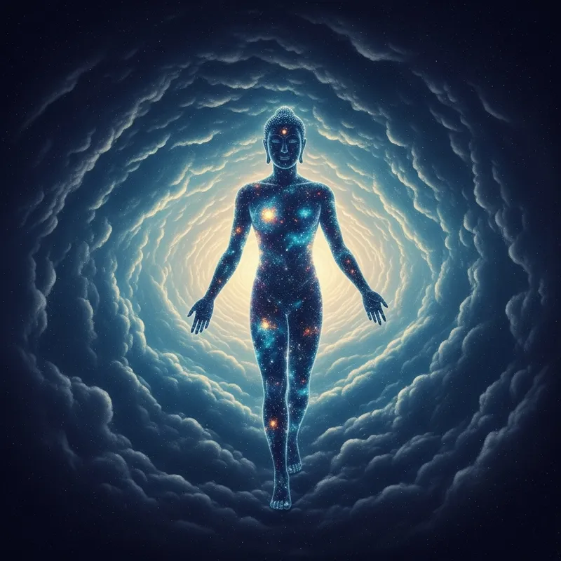 Stardust Buddha: Ethereal Photorealistic Chinese Painting Stardust Buddha: Ethereal Photorealistic Chinese Painting