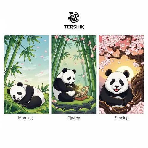 TERSHIK Panda Logo: Oriental Culture Panda Art
