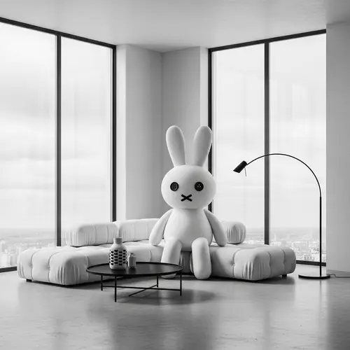 Stylish Black & White Minimalist Interior Design
