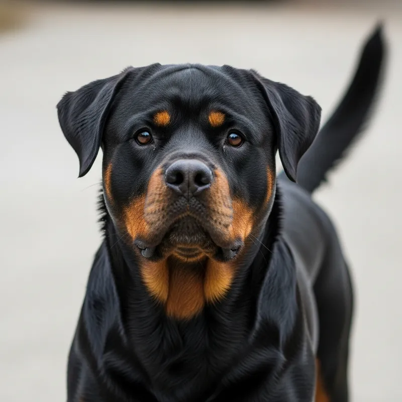 Detailed Rottweiler Image with Tan Markings