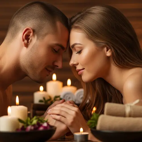 Tranquil Spa Setting with Loving Couple | Relaxation & Wellbeing