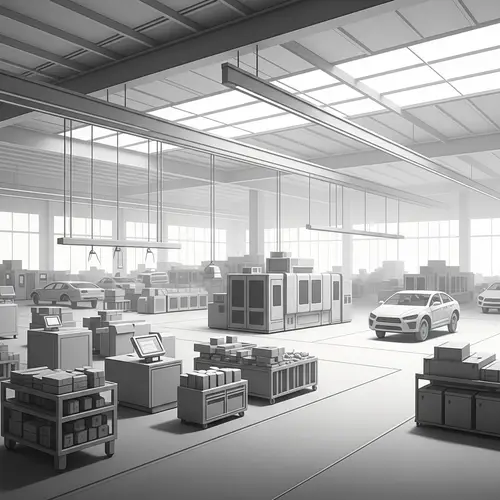 Minimalist Automotive Industry Concept Art