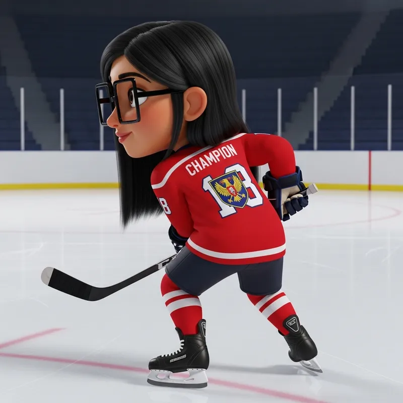 Junior South Asian Girl Hockey Player | Washington Capitals Jersey Junior South Asian Girl Hockey Player | Washington Capitals Jersey