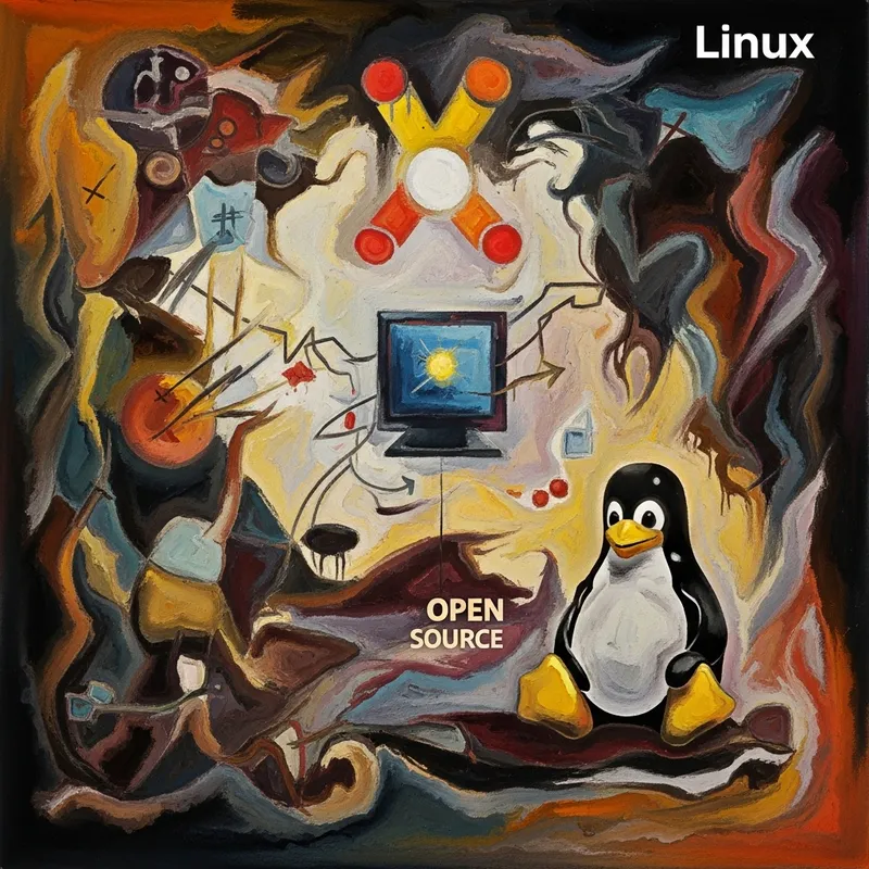 Linux Abstract Expressionism Art | Unique Open Source Technology Linux Abstract Expressionism Art | Unique Open Source Technology