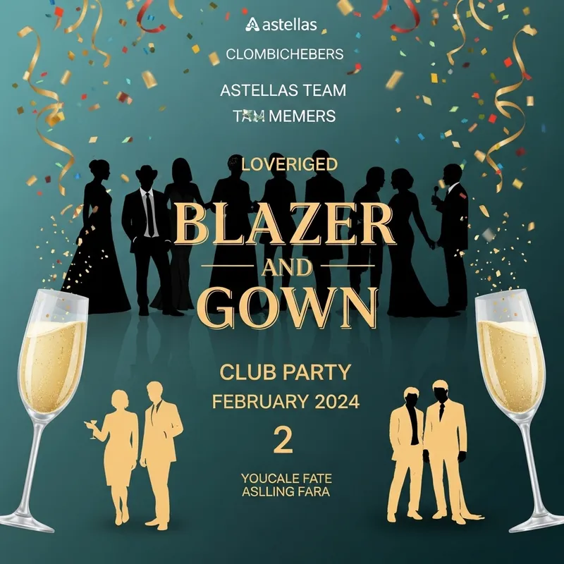 Formal 'Blazer and Gown' Gathering Invite | Feb 2, 2024