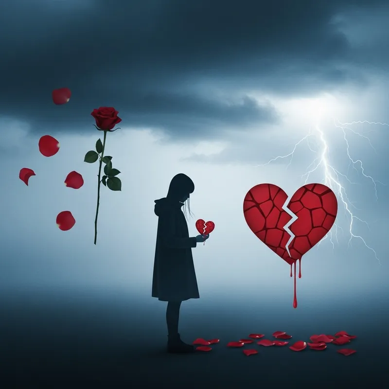 Melancholic Love Tale: Abstract Same-Sex Romance