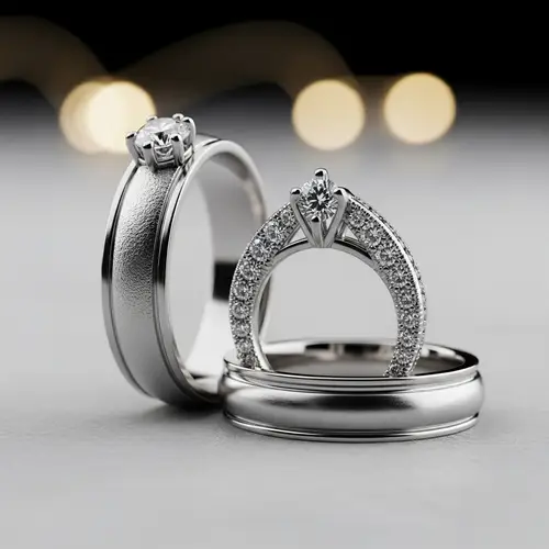 Detailed Close-Up Shot of Two Rings - Macro Photography