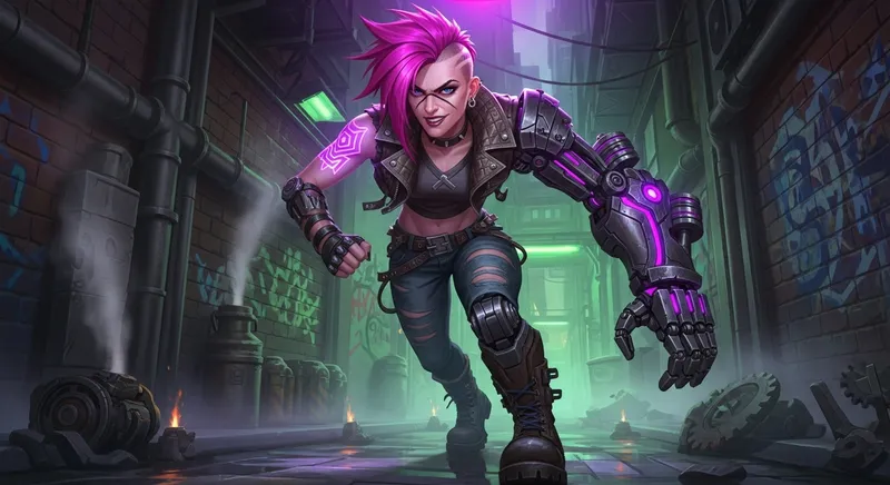 Vi from League of Legends - Pink Hair Rebel of Zaun