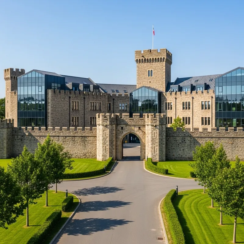 Modern Castle School: Architectural Marvel with a Picturesque Setting