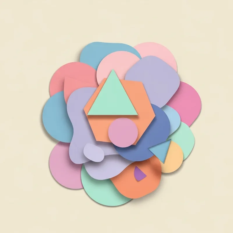 Vibrant Abstract Geometric Art Composition