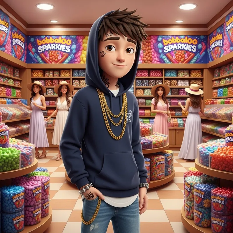 Animated Gangster Boy in Candy Store Adventure Animated Gangster Boy in Candy Store Adventure
