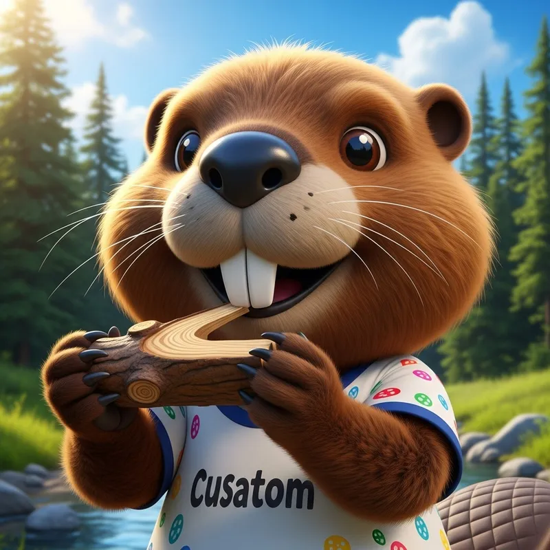 Custom Beaver Mascot Design for Your Brand