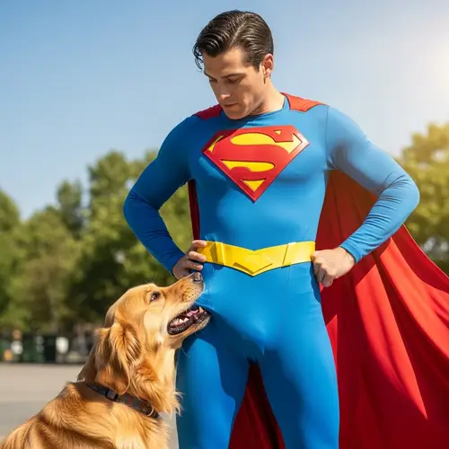 Superman vs Dog: A Fun Showdown