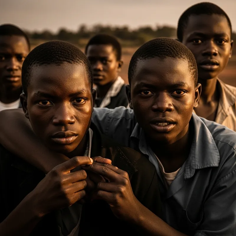 Intense Youth Conflict in Africa - Battle Documentary Photo