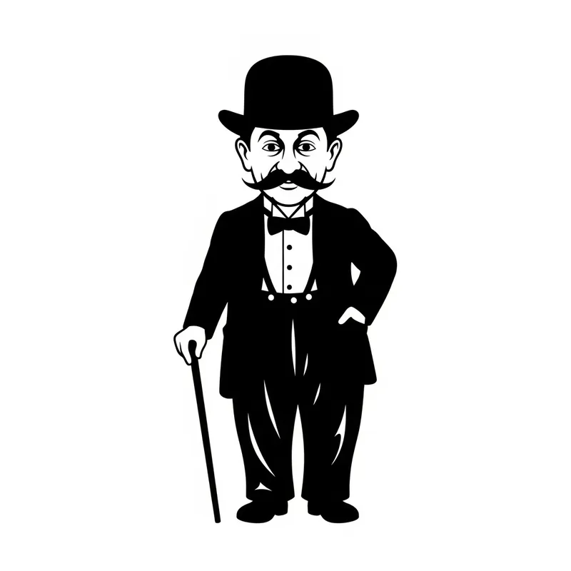 Charlie Chaplin Silhouette | Iconic Silent Film Comedian Charlie Chaplin Silhouette | Iconic Silent Film Comedian