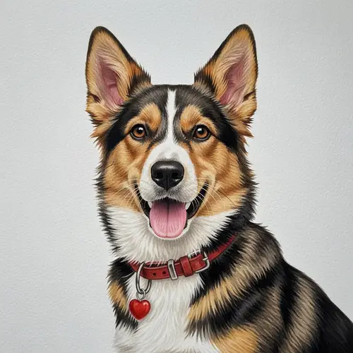 Beautiful Dog Illustration | High-Quality Artwork