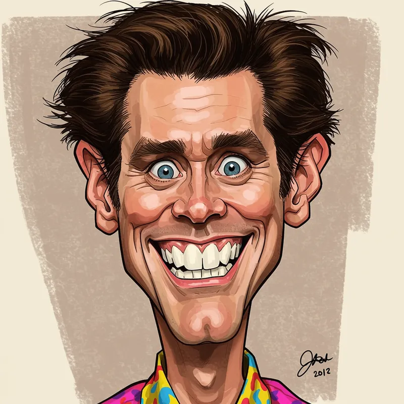 Jim Carrey Caricature - Unique Artwork