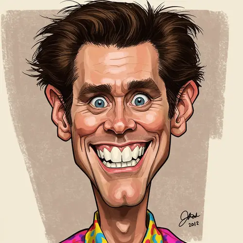 Jim Carrey Caricature - Unique Artwork