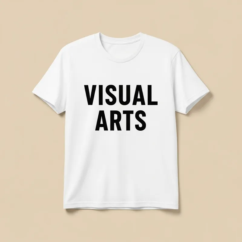 VISUAL ARTS White T-Shirt | Modern Graphic Apparel