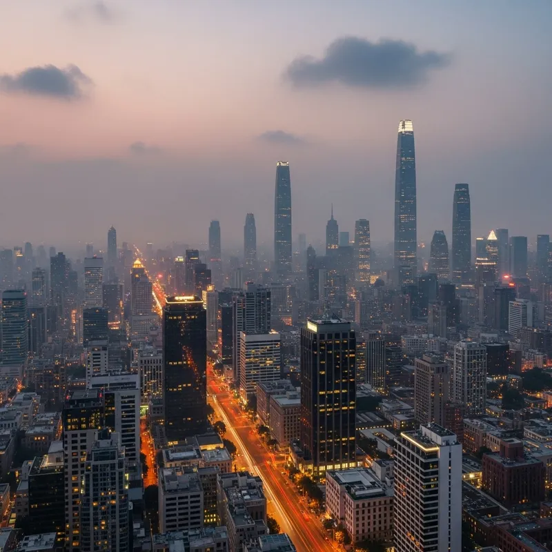 Cityscape Smog: Refined Clouds Over Urban Landscape Cityscape Smog: Refined Clouds Over Urban Landscape