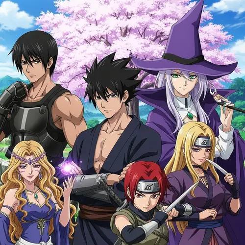 Diverse Anime Characters Showcase | Unique Warrior, Magician, Ninja & Enchantress