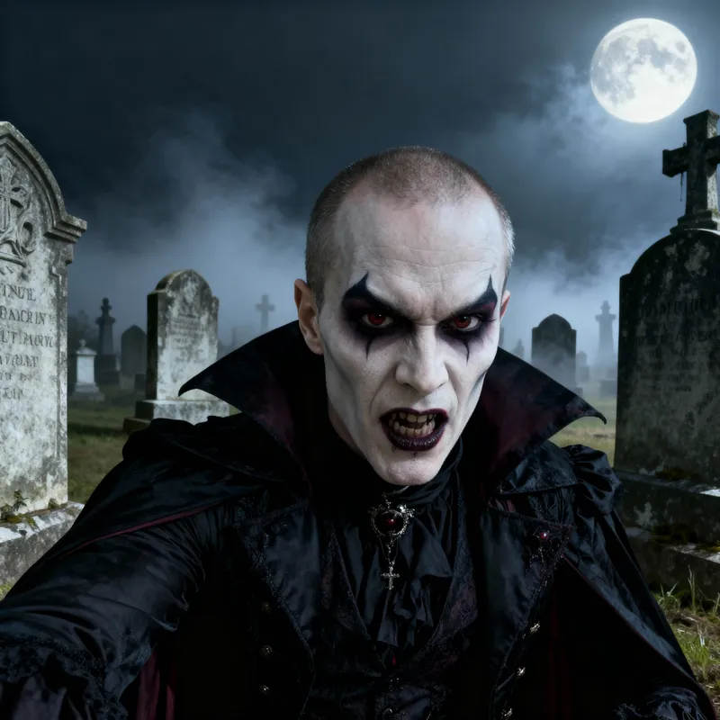 Eerie Gothic Portraits: Haunted Cemetery Photography