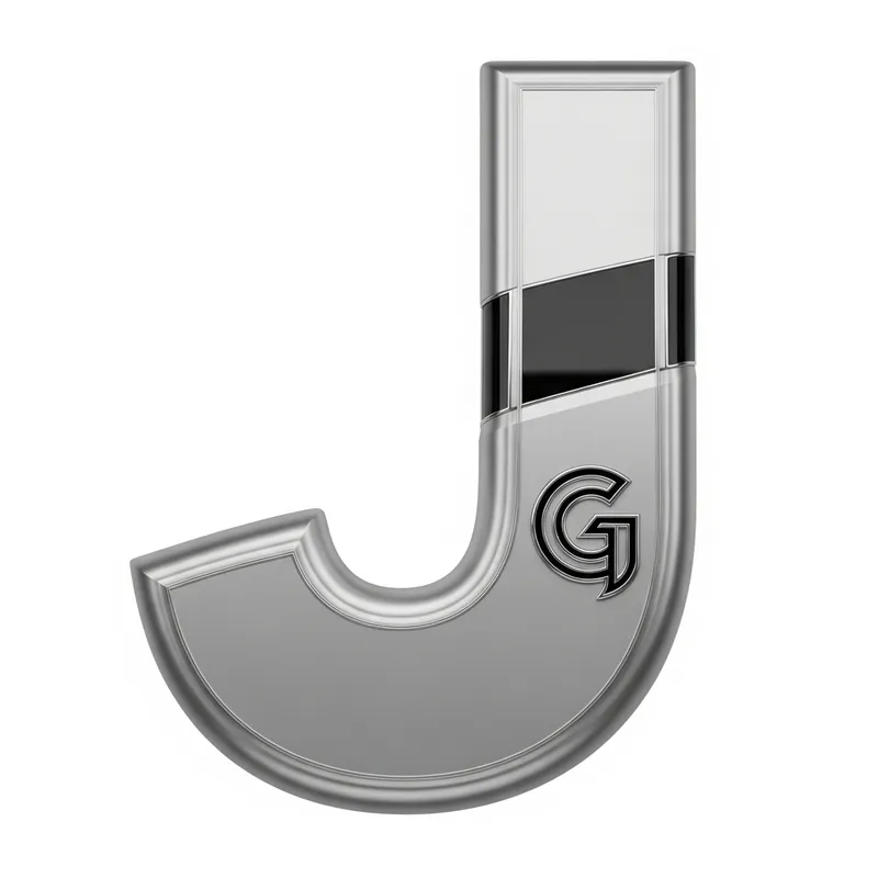 Stylish J-Shaped Car with Striking G Logo | Custom Design
