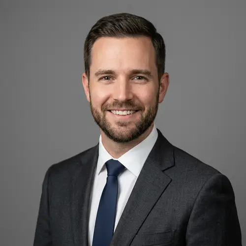 Professional LinkedIn Headshot on Neutral Gray