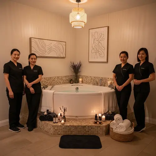 Nighttime Spa Session at Beauty Salon: Tranquil & Relaxing Atmosphere